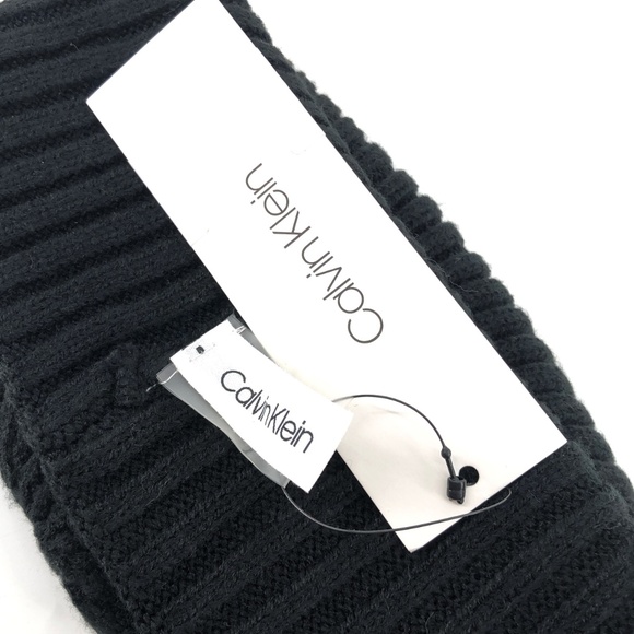 Calvin Klein Ribbed Knit Tipped Cuff Beanie Hat - Picture 5 of 5